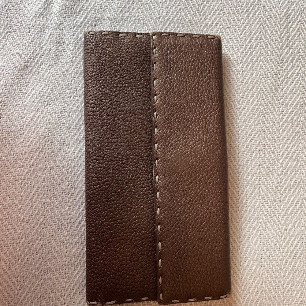 Fendi Brown Selleria Leather Continental Wallet - Picture 6 of 13